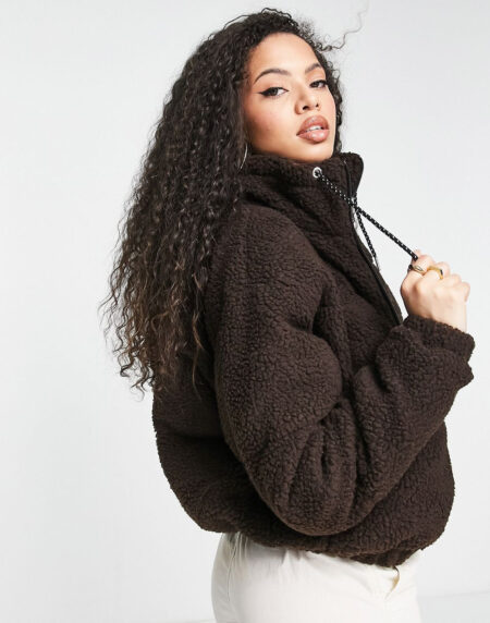 Jacket With Logo In Brown