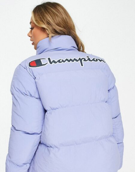 Small Logo Puffer Jacket In Blue
