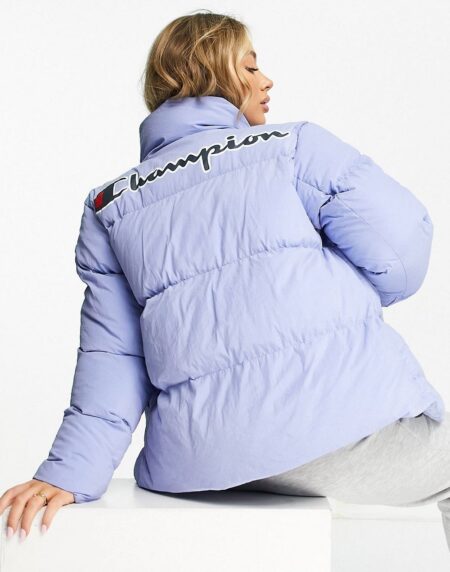 Small Logo Puffer Jacket In Blue