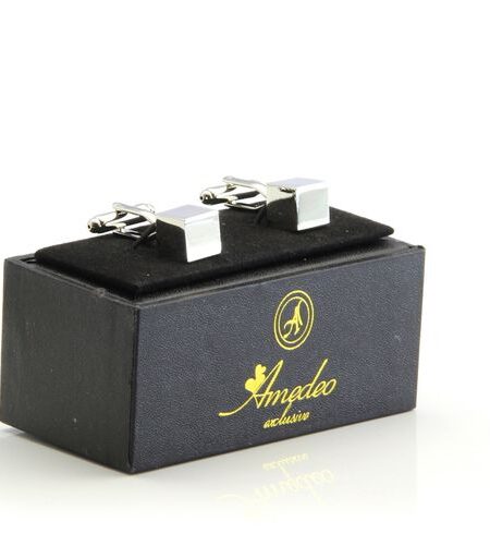 Sold Silver Mens Stainless Steel Cubes Cufflinks for Shirt with Box – Hand Crafted Perfect Gift