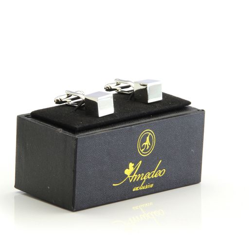 Sold Silver Mens Stainless Steel Cubes Cufflinks for Shirt with Box - Hand Crafted Perfect Gift - Image 2