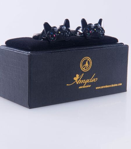 Colorful Mens Stainless Steel Controllers Cufflinks for Shirt with Box – Hand Crafted Perfect Gift
