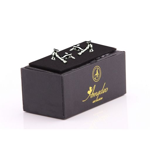 Silver Mens Stainless Steel Judge Cufflinks for Shirt with Box - Hand Crafted Perfect Gift - Image 2