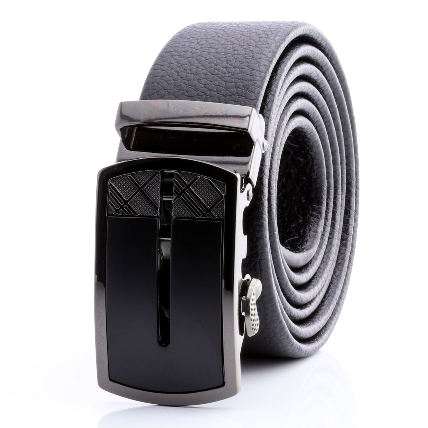 Black & Gunmetal Automatic Ratchet SMART Belt – No Holes Perfect Fit, Premium - Image 2