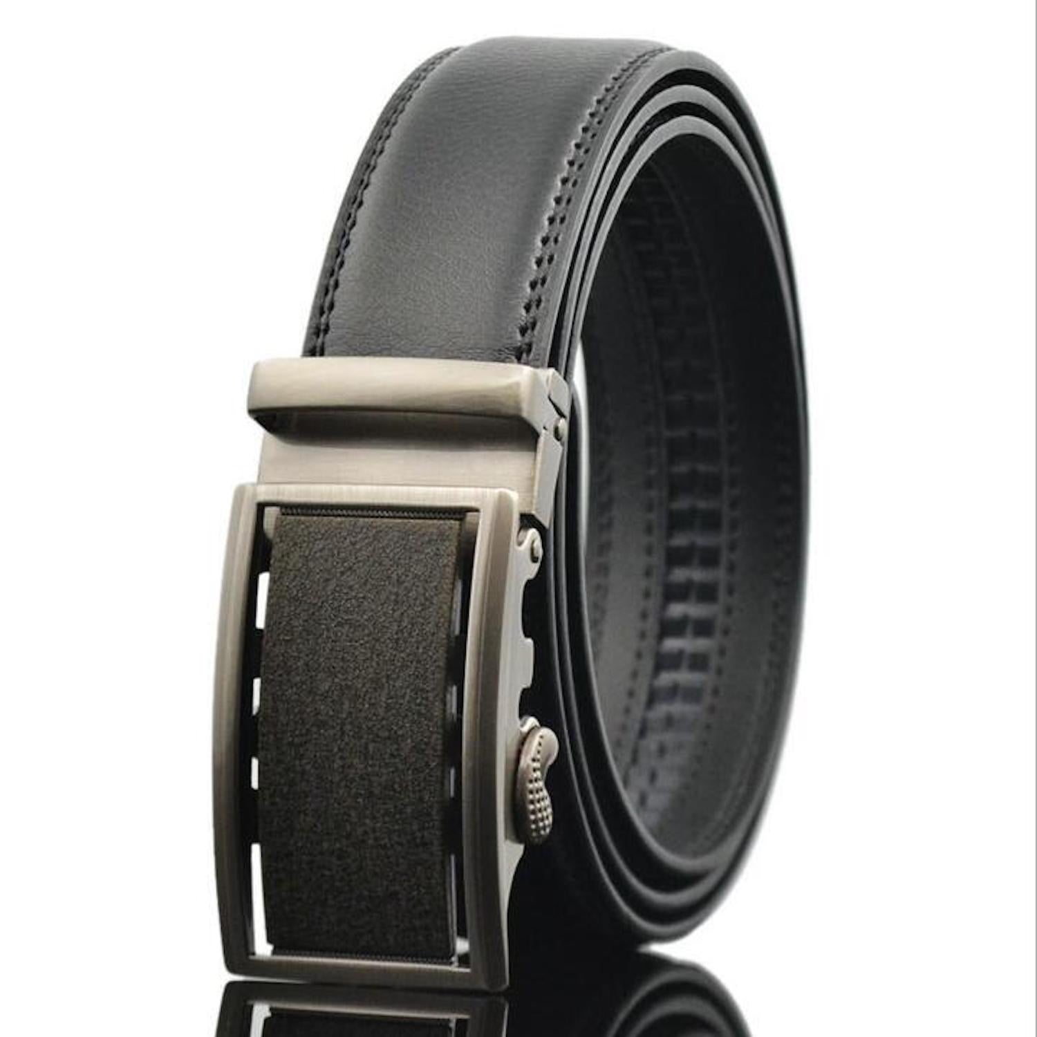 Black Ratchet Belt – Gunmetal Open-Frame Automatic Buckle | Adjustable 26”–52” - Image 2