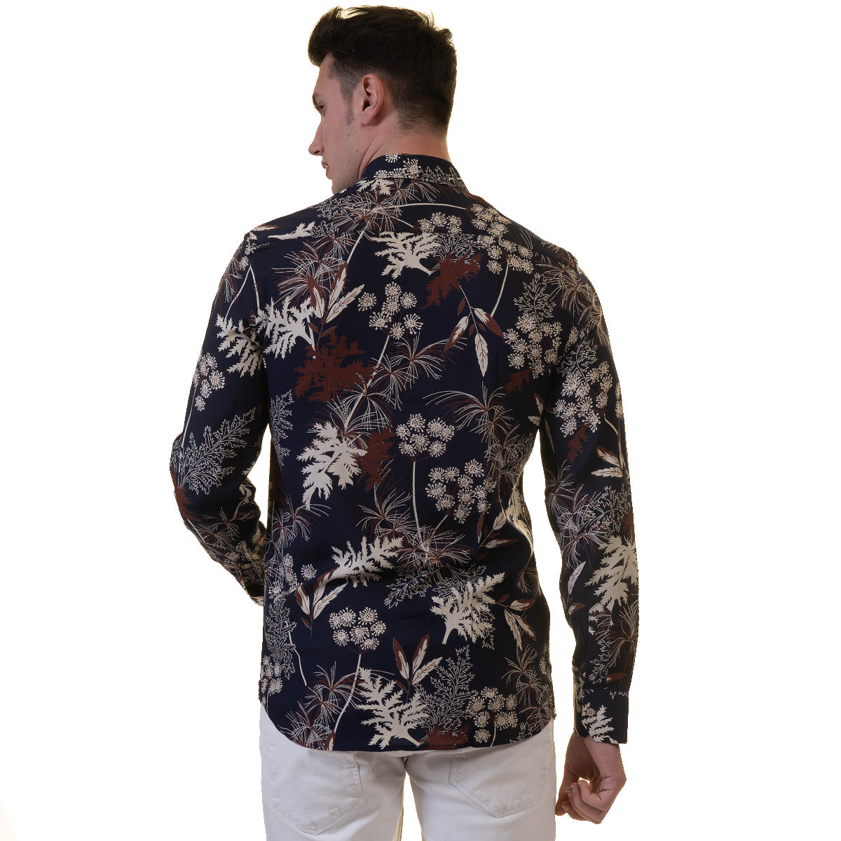 Floral Mens Slim Fit Designer Dress Shirt - tailored Cotton Shirts for Work and Casual Wear - Image 6