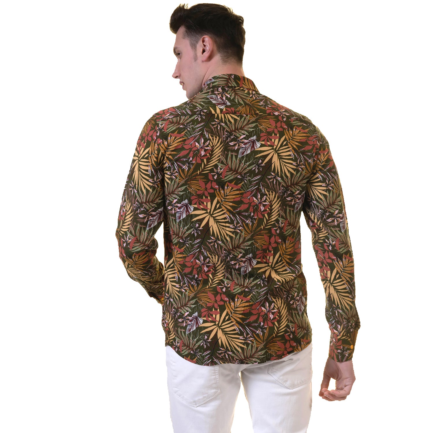 Floral Mens Slim Fit Designer Dress Shirt - tailored Cotton Shirts for Work and Casual Wear - Image 6