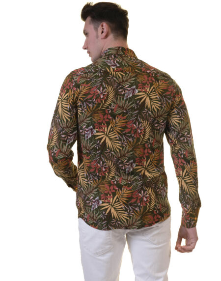 Floral Mens Slim Fit Designer Dress Shirt – tailored Cotton Shirts for Work and Casual Wear