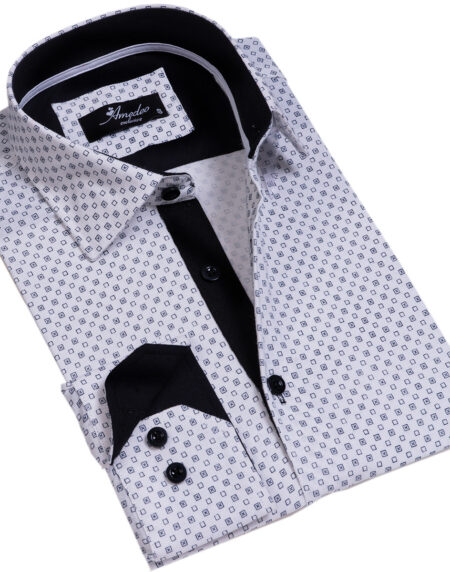 Light Blue Mens Slim Fit Designer Dress Shirt – Tailored Cotton Shirts For Work And Casual