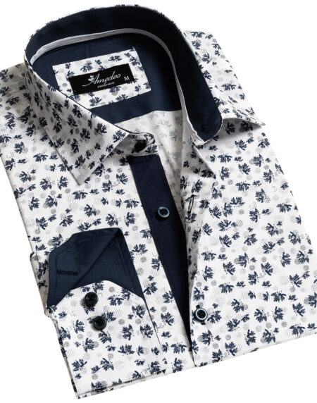 Mens Slim Fit Designer Dress Shirt – tailored Cotton Shirts for Work and Casual Wear