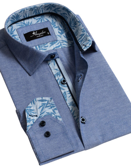 Mens Slim Fit Designer Dress Shirt – tailored Cotton Shirts for Work and Casual Wear