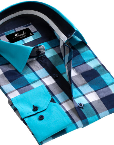 Mens Slim Fit Designer Dress Shirt – tailored Cotton Shirts for Work and Casual Wear