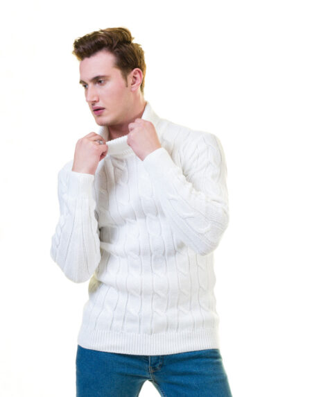 White European Wool Luxury Zippered With Sweater Jacket Warm Winter Tailor Fit