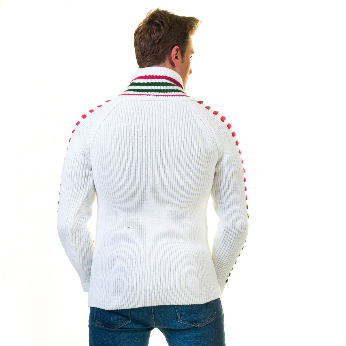 White European Wool Luxury Zippered With Sweater Jacket Warm Winter Tailor Fit - Image 4