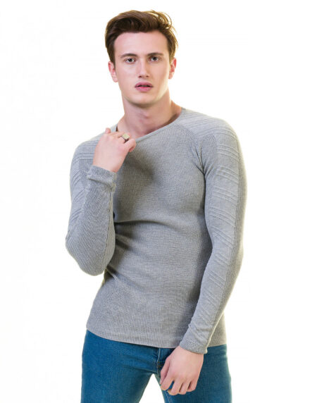 Dark Grey European Wool Luxury Zippered With Sweater Jacket Warm Winter Tailor Fit