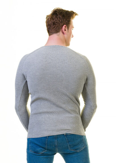 Dark Grey European Wool Luxury Zippered With Sweater Jacket Warm Winter Tailor Fit