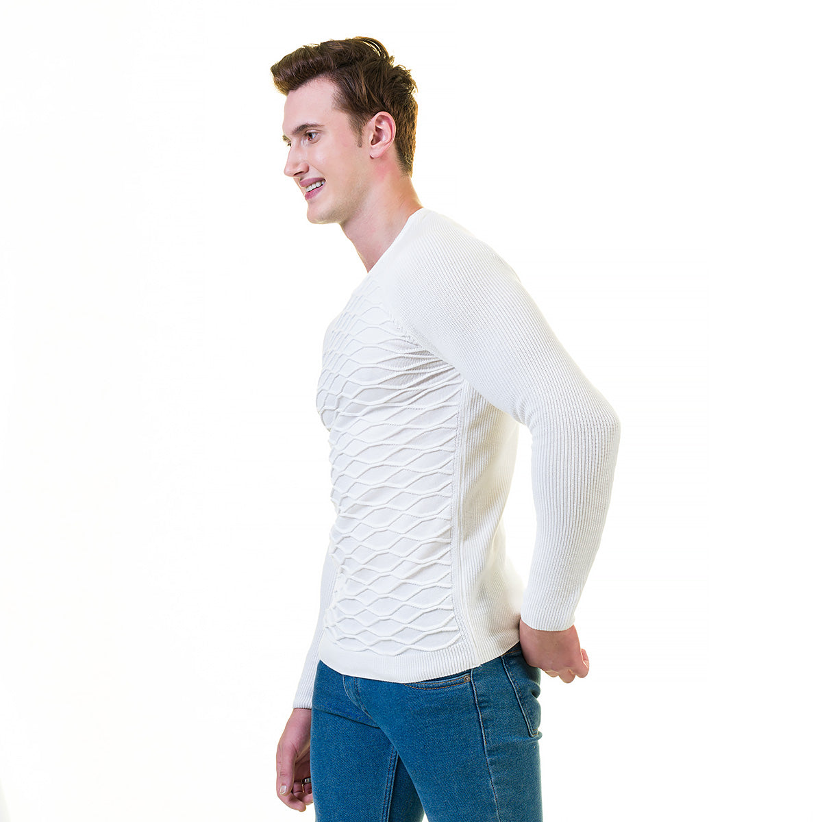 White European Wool Luxury Zippered With Sweater Jacket Warm Winter Tailor Fit - Image 3