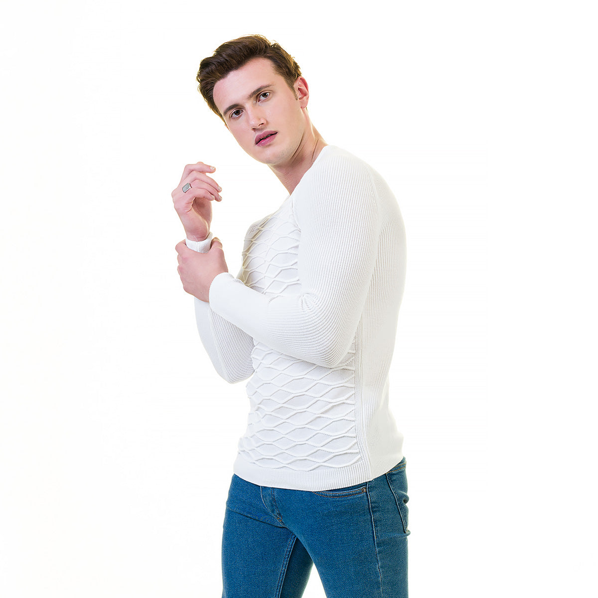 White European Wool Luxury Zippered With Sweater Jacket Warm Winter Tailor Fit - Image 4
