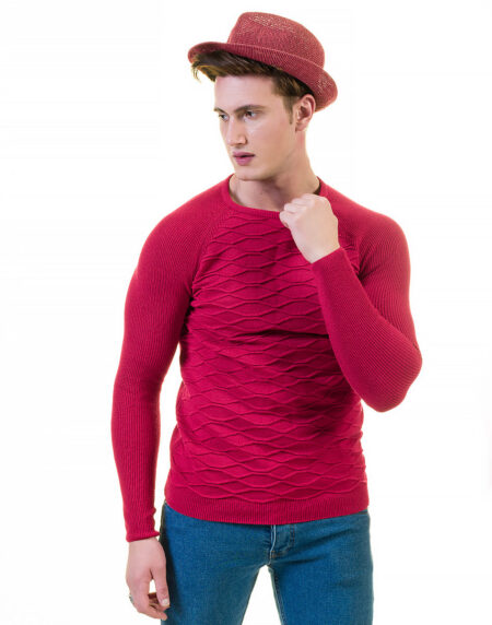 Pink European Wool Luxury Zippered With Sweater Jacket Warm Winter Tailor Fit