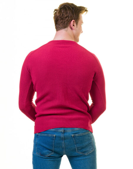 Pink European Wool Luxury Zippered With Sweater Jacket Warm Winter Tailor Fit