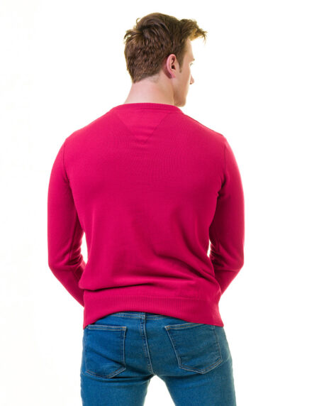 Dark Pink European Wool Luxury Zippered With Sweater Jacket Warm Winter Tailor Fit