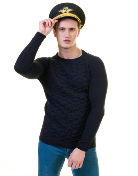 Black Solid European Wool Luxury Zippered With Sweater Jacket Warm Winter Tailor Fit