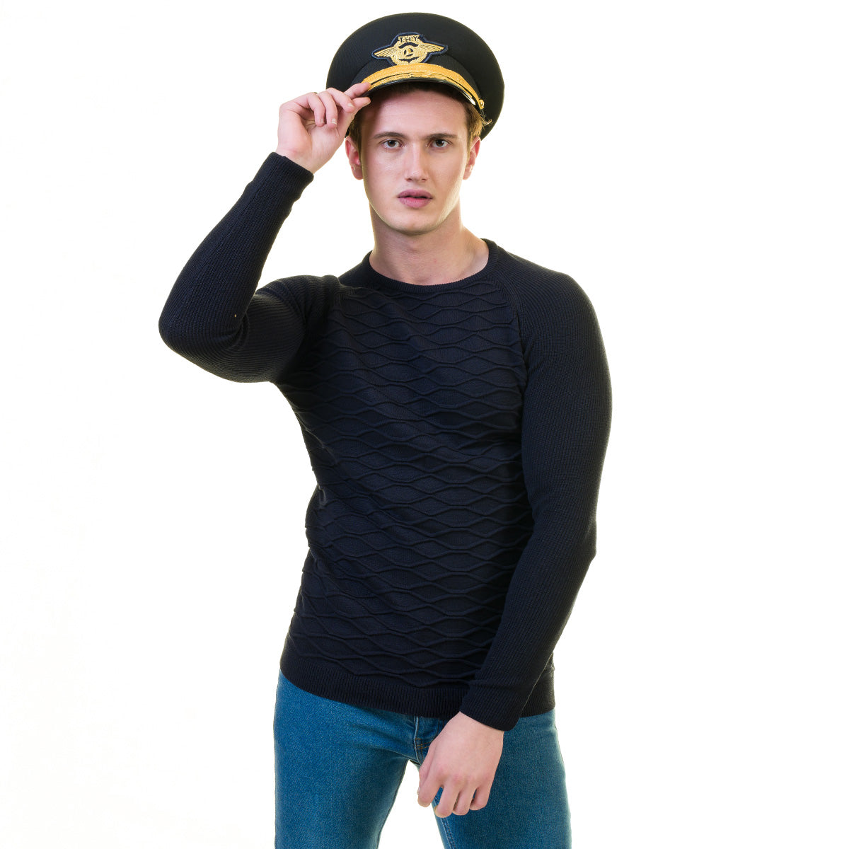 Black Solid European Wool Luxury Zippered With Sweater Jacket Warm Winter Tailor Fit - Image 2