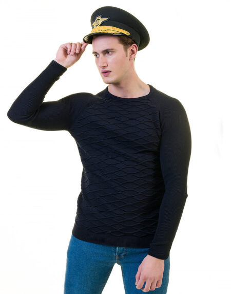 Black Solid European Wool Luxury Zippered With Sweater Jacket Warm Winter Tailor Fit