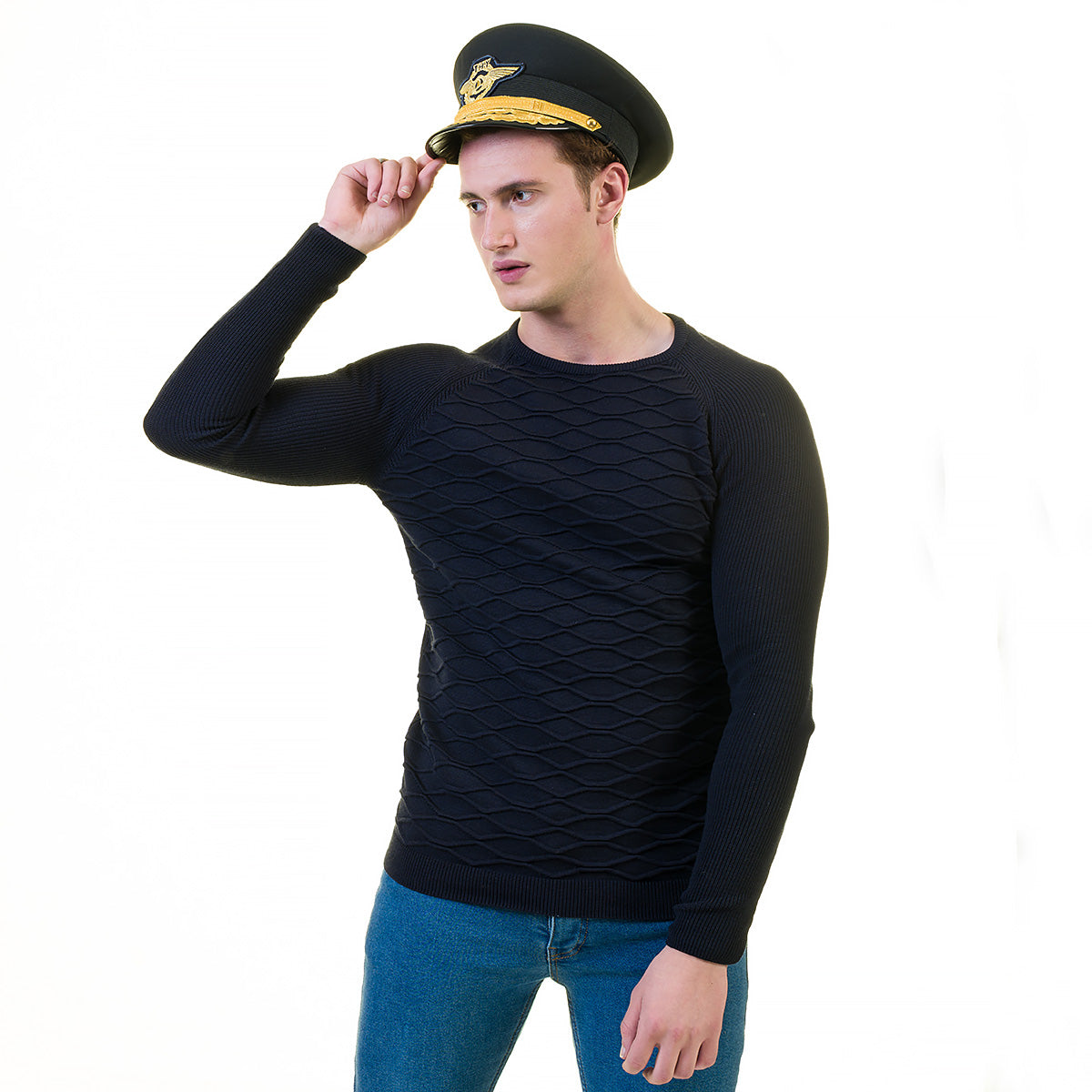 Black Solid European Wool Luxury Zippered With Sweater Jacket Warm Winter Tailor Fit - Image 3