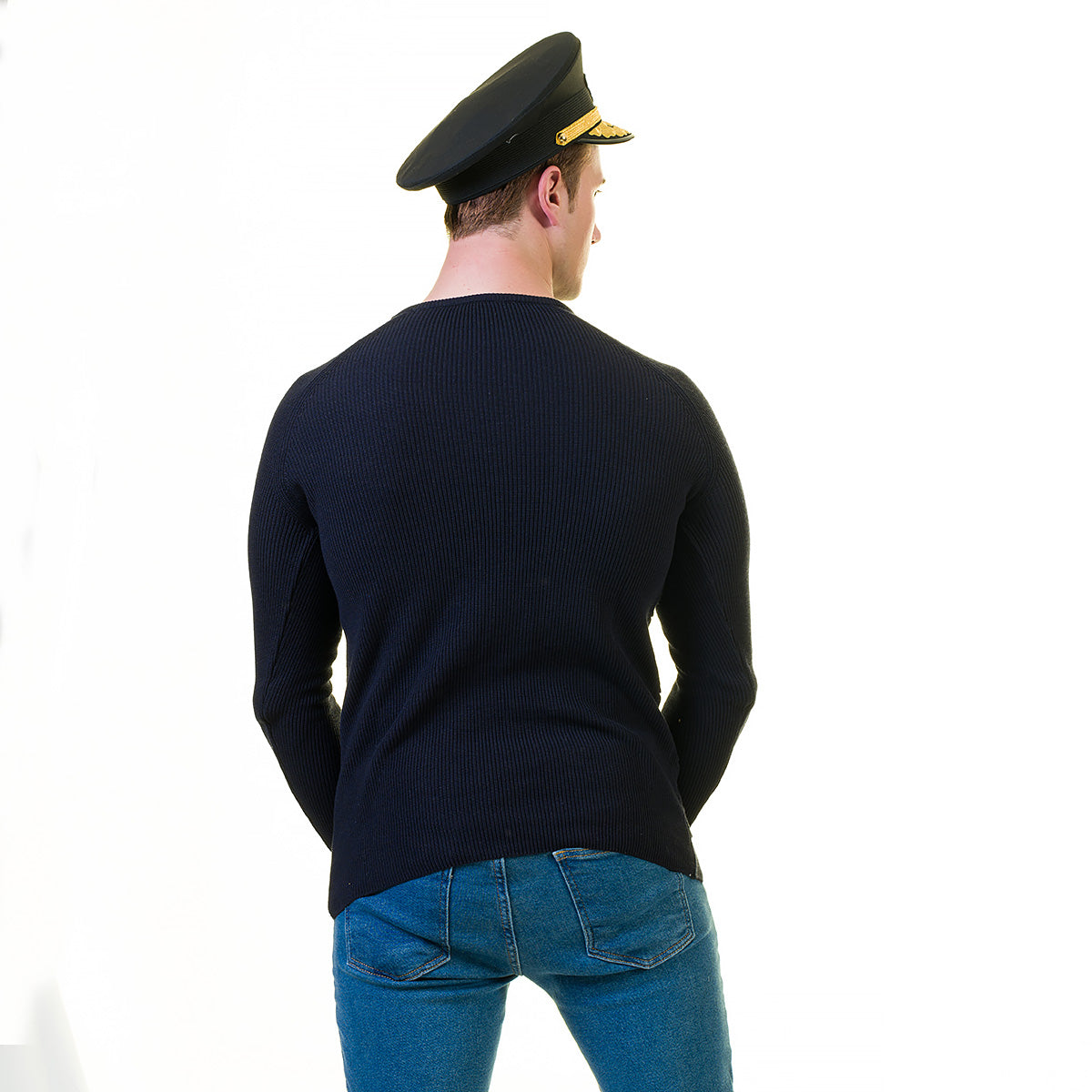 Black Solid European Wool Luxury Zippered With Sweater Jacket Warm Winter Tailor Fit - Image 5
