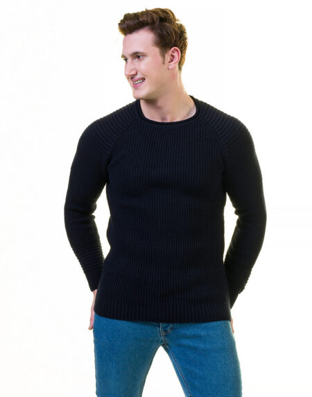 Black Plain European Wool Luxury Zippered With Sweater Jacket Warm Winter Tailor Fit
