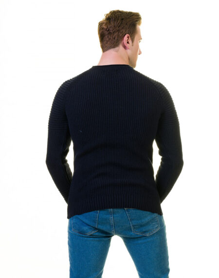Black Plain European Wool Luxury Zippered With Sweater Jacket Warm Winter Tailor Fit