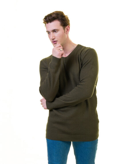 Green European Wool Luxury Zippered With Sweater Jacket Warm Winter Tailor Fit