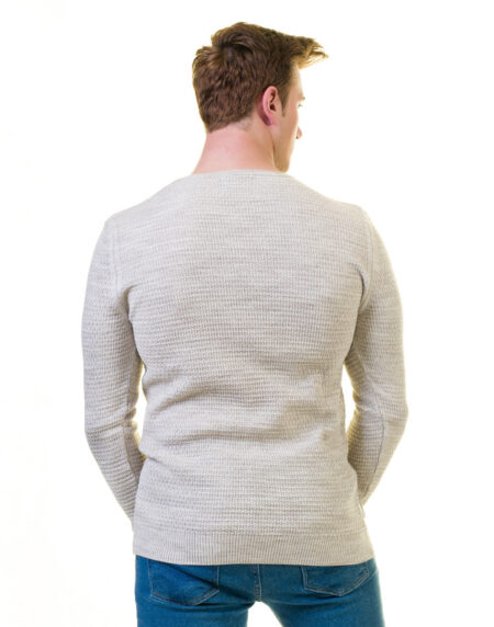 Simple Grey European Wool Luxury Zippered With Sweater Jacket Warm Winter Tailor Fit