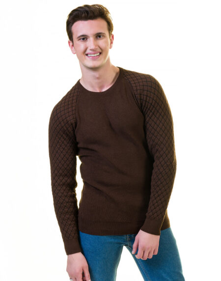 Dark Brown European Wool Luxury Zippered With Sweater Jacket Warm Winter Tailor Fit