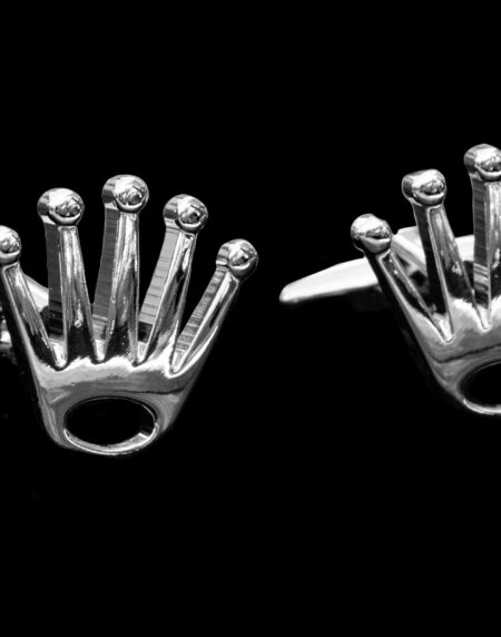Silver Crowns Mens Stainless Steel Square Cufflinks for Shirt with Box – Hand Crafted Perfect Gift