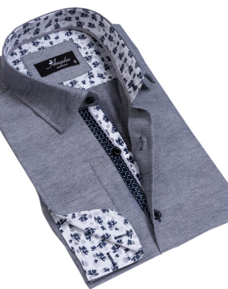 Mens Slim Fit French Cuff Shirts with Cufflink Holes – Casual and Formal