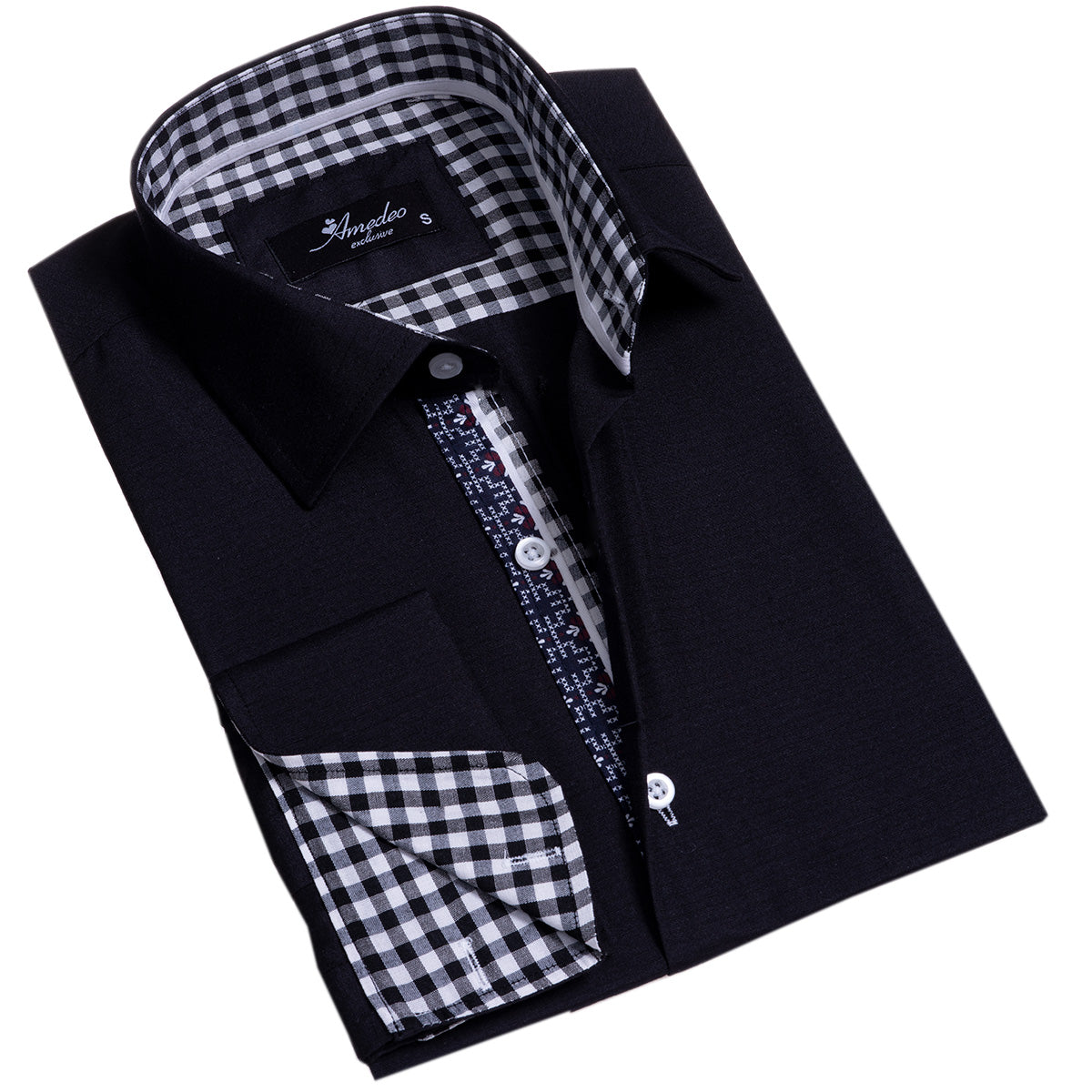 Mens Slim Fit French Cuff Shirts with Cufflink Holes – Casual and Formal