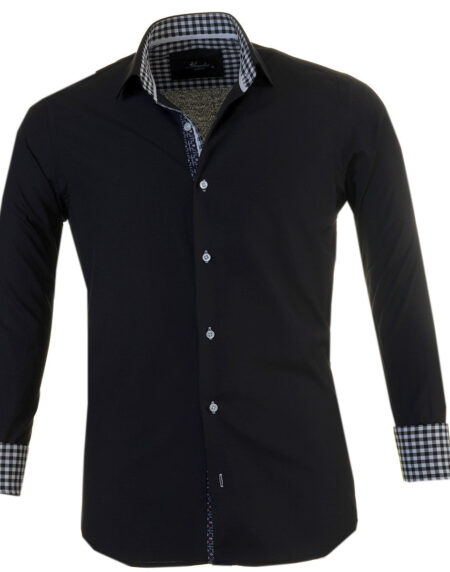 Mens Slim Fit French Cuff Shirts with Cufflink Holes – Casual and Formal