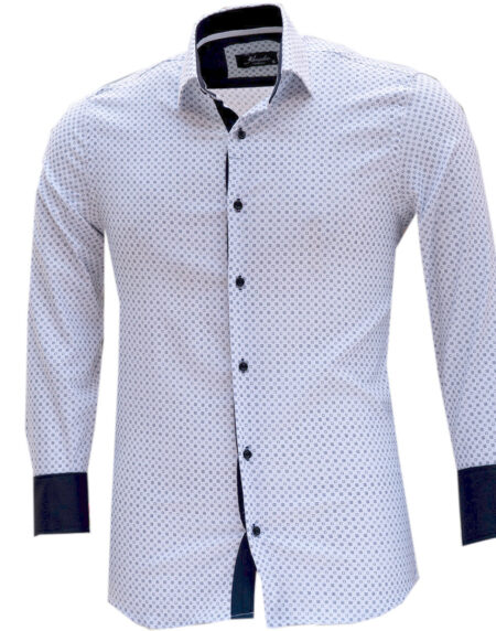 Mens Slim Fit French Cuff Shirts with Cufflink Holes – Casual and Formal