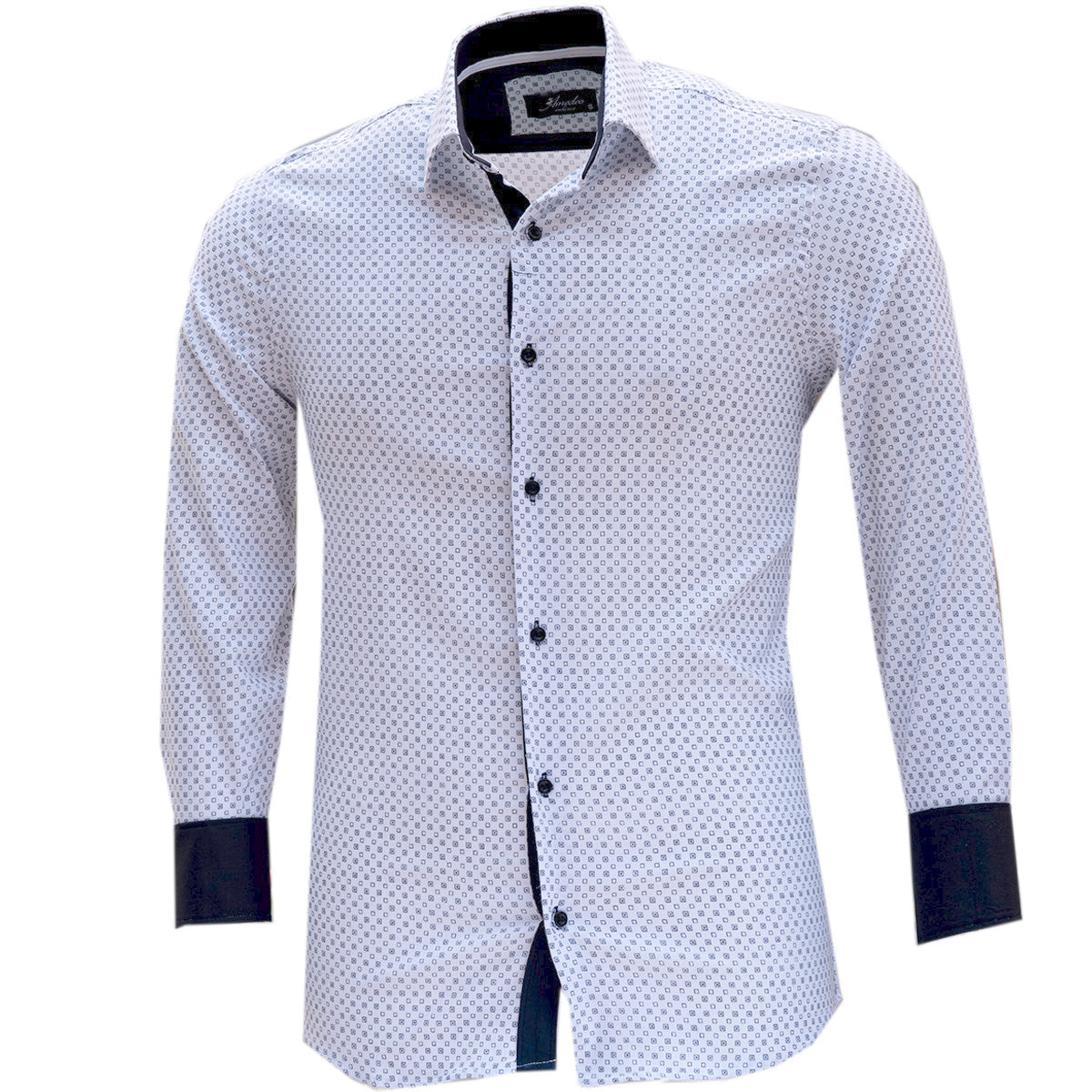 Mens Slim Fit French Cuff Shirts with Cufflink Holes - Casual and Formal - Image 2