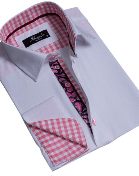 Mens Slim Fit French Cuff Shirts with Cufflink Holes – Casual and Formal