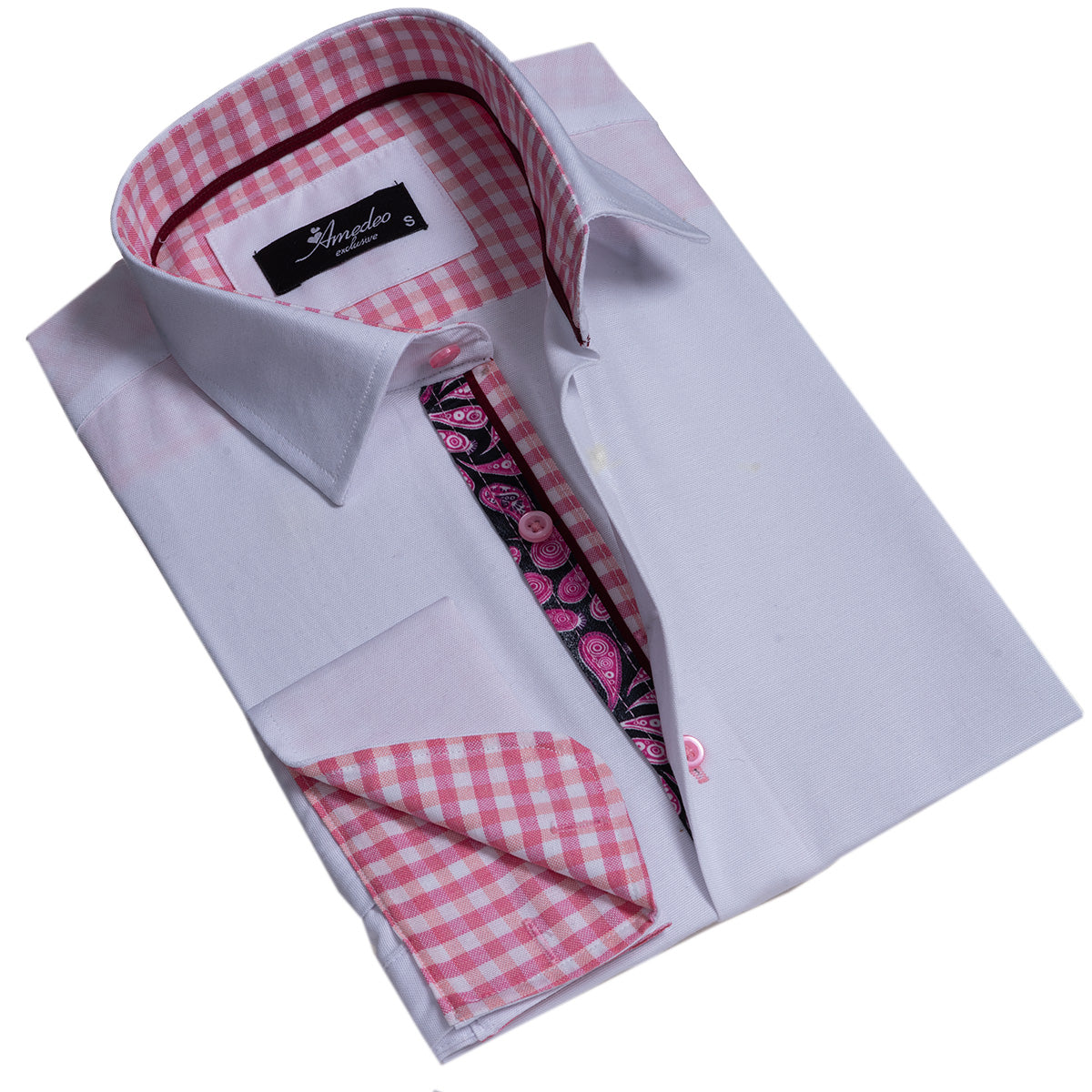Mens Slim Fit French Cuff Shirts with Cufflink Holes – Casual and Formal