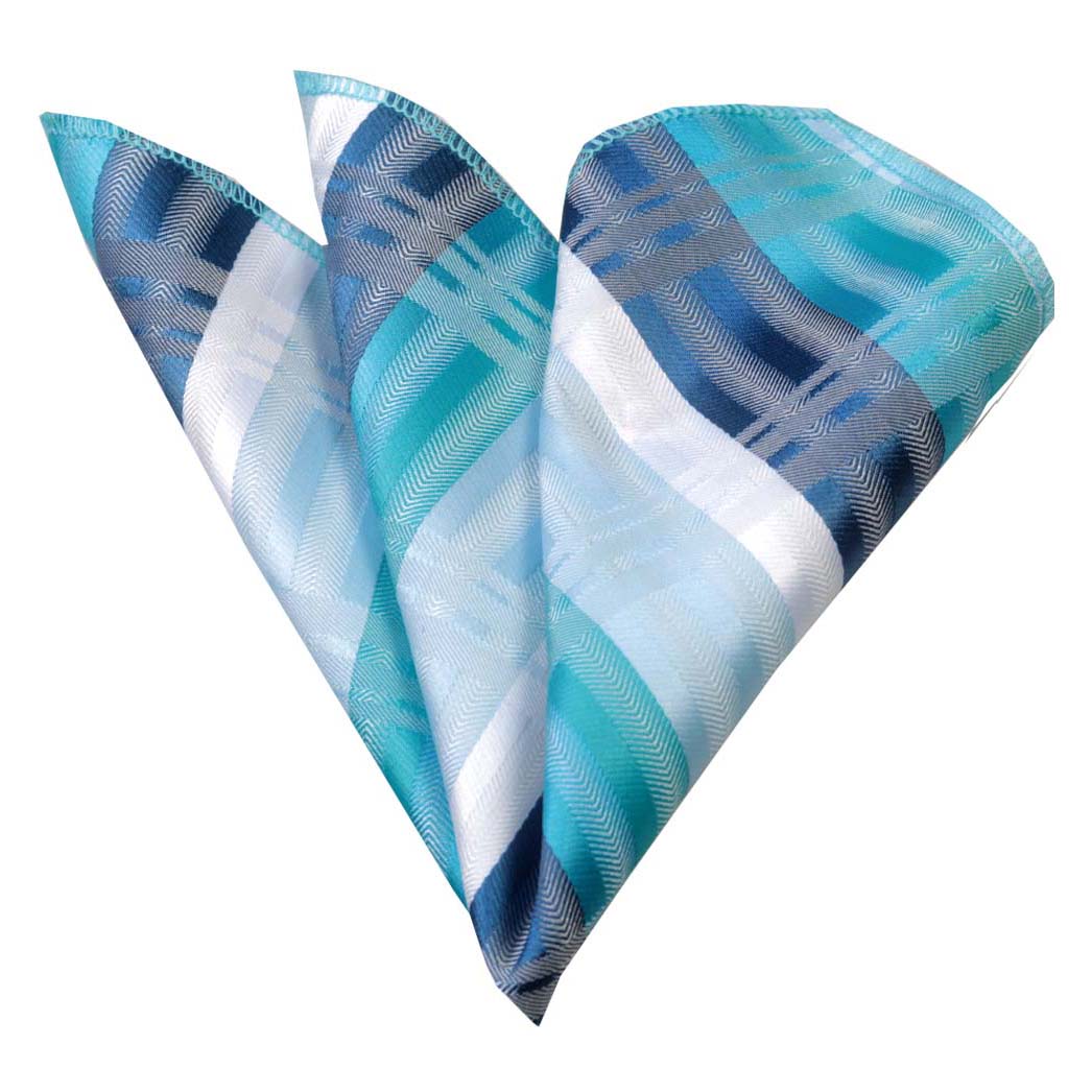 blue and white pocket square | hite and blue pocket square