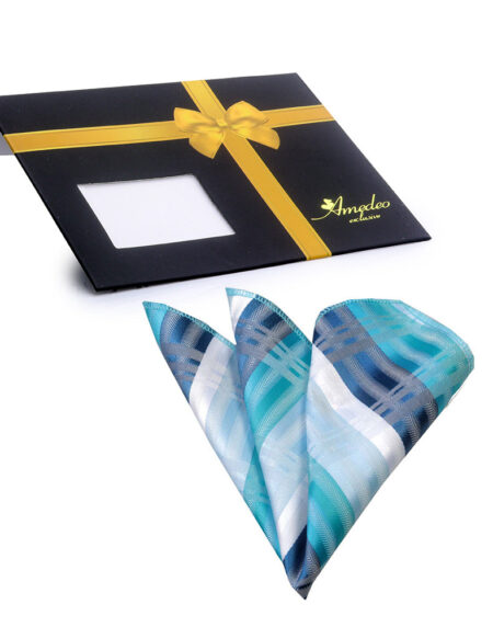 Pocket Blue Striped – Premium Silk Handkerchiefs for Suits