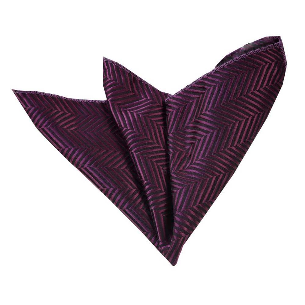 Men's Solid Purples Lines Pocket Square Hanky Handkerchief - Amedeo Exclusive
