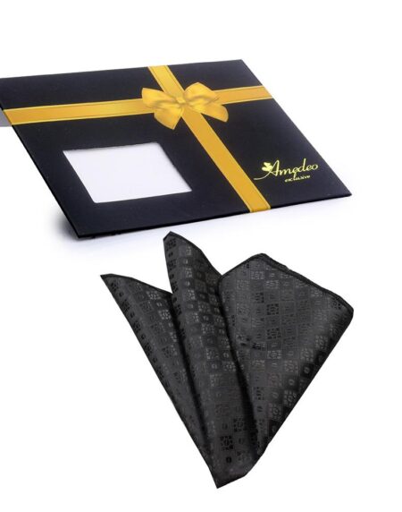 Men's Brown Knitted Pocket Square Hanky Handkerchief - Amedeo Exclusive