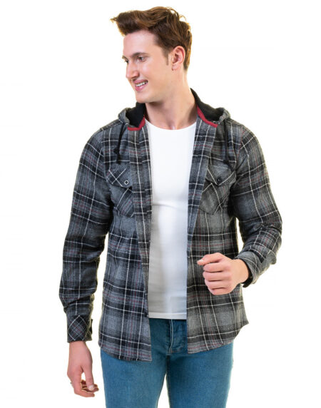 European Wool Luxury Zippered With Hoodie Sweater Jacket Warm Winter Tailor Fit
