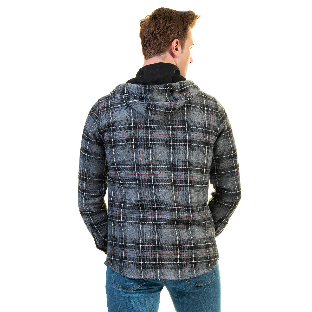 European Wool Luxury Zippered With Hoodie Sweater Jacket Warm Winter Tailor Fit - Image 4