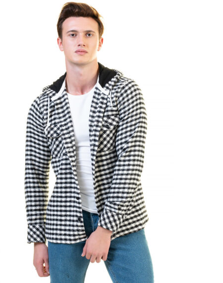 European Wool Luxury Zippered With Hoodie Sweater Jacket Warm Winter Tailor Fit